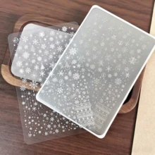 1pc Metal Silver Christmas Snowflake Nail Art Stamping Plate, Printed Transfer Template, Pattern Engraved Steel Plate, Nail Art Pattern Transfer, Fingertip Pattern Creation, Christmas Holiday Nail Art Making, Back To School Fingertip Decoration Creation, School Season Nail Art Pattern DIY, Fingertip Pattern Tracing, Creative Nail Art Pattern Output - Multicolor - View 3