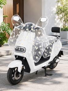 Electric Scooter Rain Cover, Waterproof Front Handlebar Cover With Rearview Mirror Sleeves And Clear Dashboard Window, Optional Seat Cover, Moped & Electric Bike Rain Protector For Daily Commuting, Outdoor Riding, 6 Style Options - A - View 17