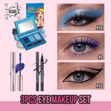 MISSLYN 3Pcs EYE MAKEUP SET, Waterproof, Smudge-Proof, Long-Lasting, High-Pigment, Lengthening, Volumizing, Metalic , Ideal For Girl & Women, Daily Makeup, For Back To School, Commute - #Set 1 - View 12