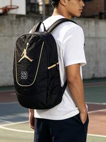 Nike Jordan New Sports Backpack Training Bag Minimalist Versatile Casual Travel Portable Storage Backpack 25L Medium Size Unisex Couple Style - Black - View 1