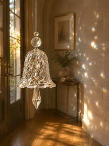 1pc Crystal Light-Catching Bell Pendant, Rainbow Glass Material, Light-Catching Wind Chime Window Prism, Colorful Rainbow Maker, Suitable For Indoor And Outdoor Home, Garden And Balcony Decoration, Autumn Home Decor, Christmas Tree Decoration And Christmas Gift - Multiple Styles - View 6
