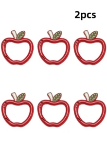 Christmas Apple Keychain 27.5mm X 30.5mm - Alloy Pendant, Suitable For DIY Jewelry, Bracelet And Necklace Making, Christmas, Key Ring - Apple Keychain - View 12
