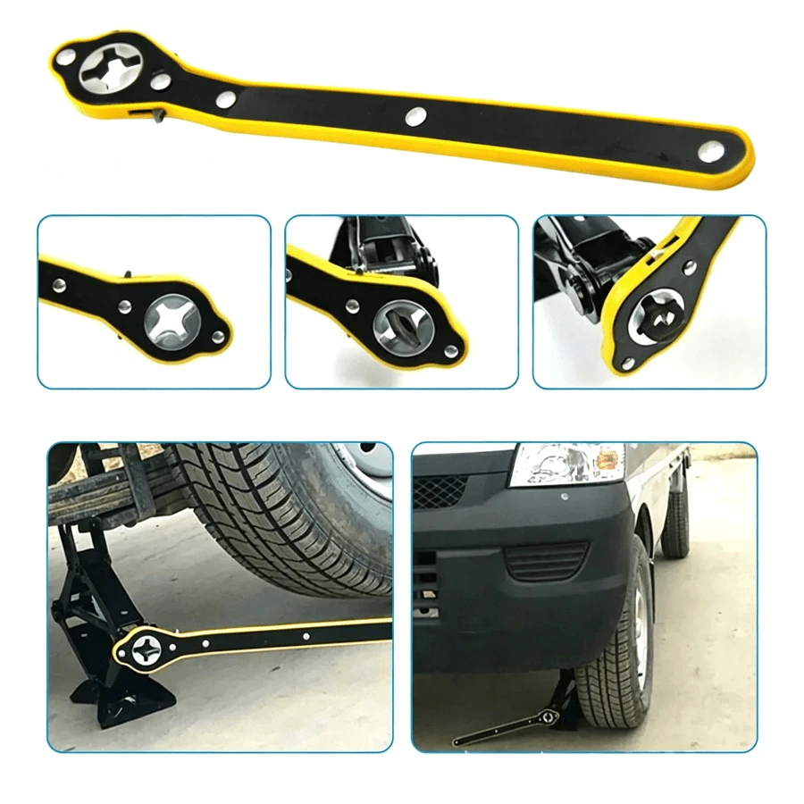 DEWALT Tay quay nâng ô tô đa năng, cờ lê bánh cóc tiết kiệm sức, dụng cụ cầm tay cho kích nâng kiểu kéo, phụ kiện dự phòng ô tô cho xe sedan thay lốp khẩn cấp