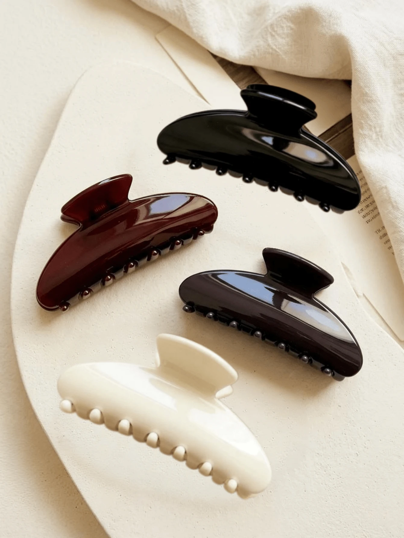 1pc/4pcs/12pcs Women's Hair Clips, 4.13in Matte Multicolor Crescent-Shaped Crescent Shark Claw Clips, Fairy Cute Lightweight Plastic Hair Clips, Fashion Versatile Premium Elegant Minimalist Hair Accessories, Suitable For Daily Wear, Outings, Casual, Party, Commute, Vacation, Face Washing, Bathing, Makeup, Outfit Matching, Hair Accessories, Headwear, Hair Claw