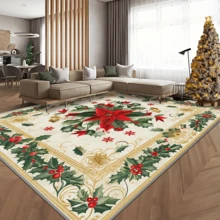 1 buah Karpet Poinsettia Natal, Karpet Dekorasi Rumah, Dekorasi Kamar Tidur, Karpet Kecil, Karpet Modis Kreatif, Karpet Ruang Tamu, Karpet Kecil Ruang Tamu, Karpet Kamar Tidur, Karpet Luar Ruangan, Karpet yang Dapat Dicuci - MultiWarna - View 5