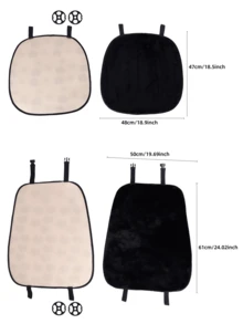 Car Winter Plush Seat Cushion And Backrest Cushion, Warm, Comfortable And Non Slip Seat Cushion. - Long-haired - View 11