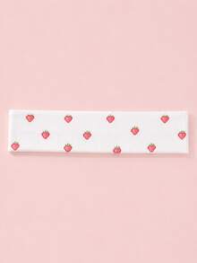 4pcs Cute Loose Elastic Hairband Set, Strawberry, Heart And Floral Patterns, Ribbed Soft Elastic Hair Ties, Suitable For Women And Girls' Daily Casual Hair Accessories - Multicolor - View 7
