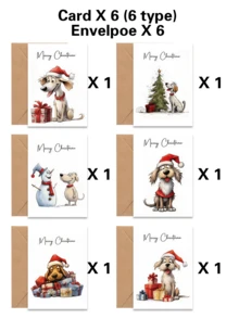 12pcs/Set 6pcs Dog-Themed Christmas Card Set Unique Dog Breed Cards + 6pcs Envelopes --Perfect Choice For Friends, Family And Colleagues--A Unique Holiday Greeting Gift - A - View 11