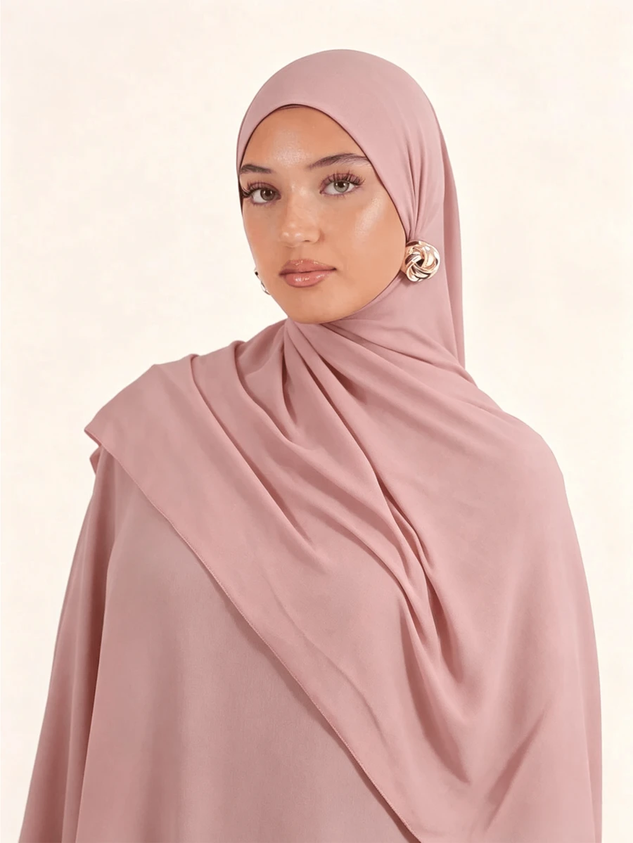 1pc Solid Color Basic Headscarf, Middle Eastern Style, Breathable Chiffon Fabric, Lightweight And Comfortable, Suitable For Long-Term Wear, Suitable For All Seasons