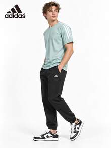 Adidas 夏季涼感透氣寬鬆舒適圓領百搭男士短袖運動T卹 - 薄荷綠 - 查看 2