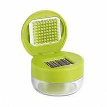 1pc Multifunctional Manual Garlic Press, 2-In-1 Kitchen Tool, Integrated Chopping And Grinding Function, Portable Handheld Plastic Garlic Chopper, Suitable For Garlic Cloves Processing, Ideal For Home Kitchen And Restaurant - Multicolor - View 5