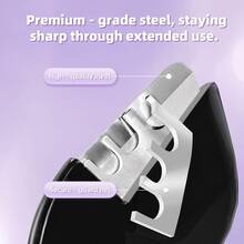 MONKIDS 8 buah Pisau Cukur Alis Stainless Steel dengan Tutup Pelindung, Pemangkas Alis Mikro-Pisau Portabel, Alat Rias Pembentuk Alis Presisi dan Penghapus Bulu Wajah yang Ramah untuk Pemula - Hitam - View 5