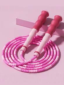 1pc Soft Bead Bamboo Joint Jump Rope, Anti-Tangle Jump Rope, Specialized Bead Joint Jump Rope, Suitable For Weight Loss And Exercise Training - Multicolor - View 1