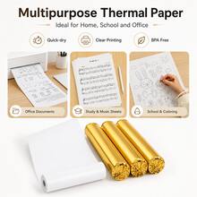 Thermal Printer Paper 8.5 X 11 Inch A4 Letter Size, Quick-Dry Fan-Folded Thermal Paper, Advanced Thermal Printing, Compatible With Gloryang&JADENS PD-A4 Portable Printer - A4 - View 7