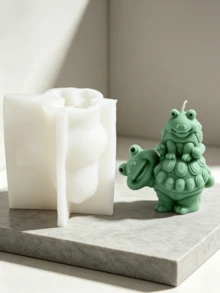 Turtle On Turtle Silicone Candle Mold Cartoon Turtle Animal Aroma Candle Mold Stacked Animal Wax Mold For DIY Soap Resin Plaster, Kids Home Decor Gift - Turtle - View 4