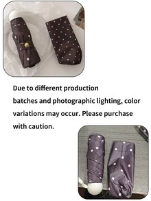 Capsule Pocket Foldable Umbrella Polka Dot Compact Sun And Rain Umbrella Lightweight Portable Mini Umbrella For Outdoor Commuting Travel, Parasol - Multicolor - View 9
