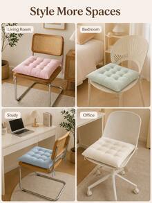 Soft Breathable Modern Square Seat Cushion, Comfortable Dining Chair Pad, Suitable For All Seasons, Fashionable Home/Office/Dining Chair Cushion, Bohemian Style Floor Mat/Tatami Seat Cushion, Multi-Functional Seat Pad - Multicolor - View 10
