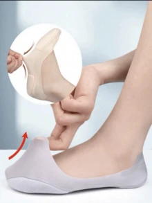 1/3/6 Pares de Meias Invisíveis Femininas com Sola de Esponja Macia, Acolchoadas e Confortáveis para Uso Casual, Adequadas para Qualquer Estilo de Sapato, Presente para o Dia das Mães (Tamanho Pequeno) - Multicolorido - Visão 3