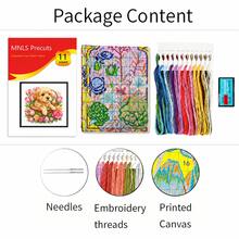 1 Set Perlengkapan Sulam Silang Hewan Peliharaan Lucu 11CT 38*38cm Pola Bunga Keranjang Anak Anjing Mawar Tulip Buatan Tangan DIY Pemula Dekorasi Rumah - beraneka warna - View 4