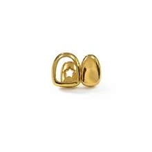 1 Set Classic Hollow Double Bead Combination Smooth Metal Hiphop Teeth Grillz, Everyday Wear & Stage Decoration - Multicolor - View 12