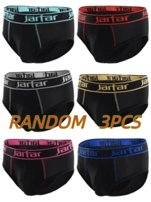 1/3/6pcs Men's Triangle Briefs Fashion Waistband Contrast Color Underwear Comfortable Soft Minimalist Elastic Innerwear Boxer Briefs Sports Home Wear Gift For Boyfriend Suitable For Halloween Christmas Daily Wear - Multicolor - View 22