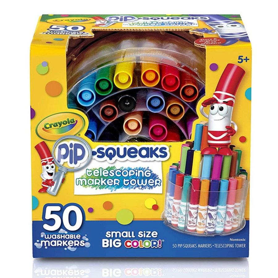 Crayola 20pcs Washable Color Markers Set, Multi-Color Markers For Coloring Books, Washable Magic Markers, Creative Craft Supplies, Perfect Christmas Gift - 50 Colors Thick Tip - View 1
