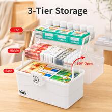 Large-Capacity Medicine Box Household Family Medicine Box Multifunctional Sundries Storage Box High-Value Desktop Shelf Multi-Purpose Bar, Used For Storage Boxes Such As Kitchens, Bedrooms And Bathrooms - View 5