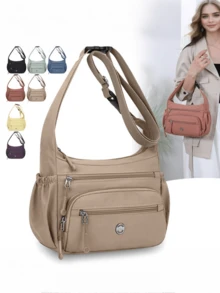 Elegant Minimalist Women's Crossbody Bag Handbag, Fashionable Versatile Women's Shoulder Bag, Dopamine Colorful Multi-Compartment Storage With Zipper Closure, Suitable For Daily Commute, Shopping, Outings And Multiple Occasions - Multicolor - View 5
