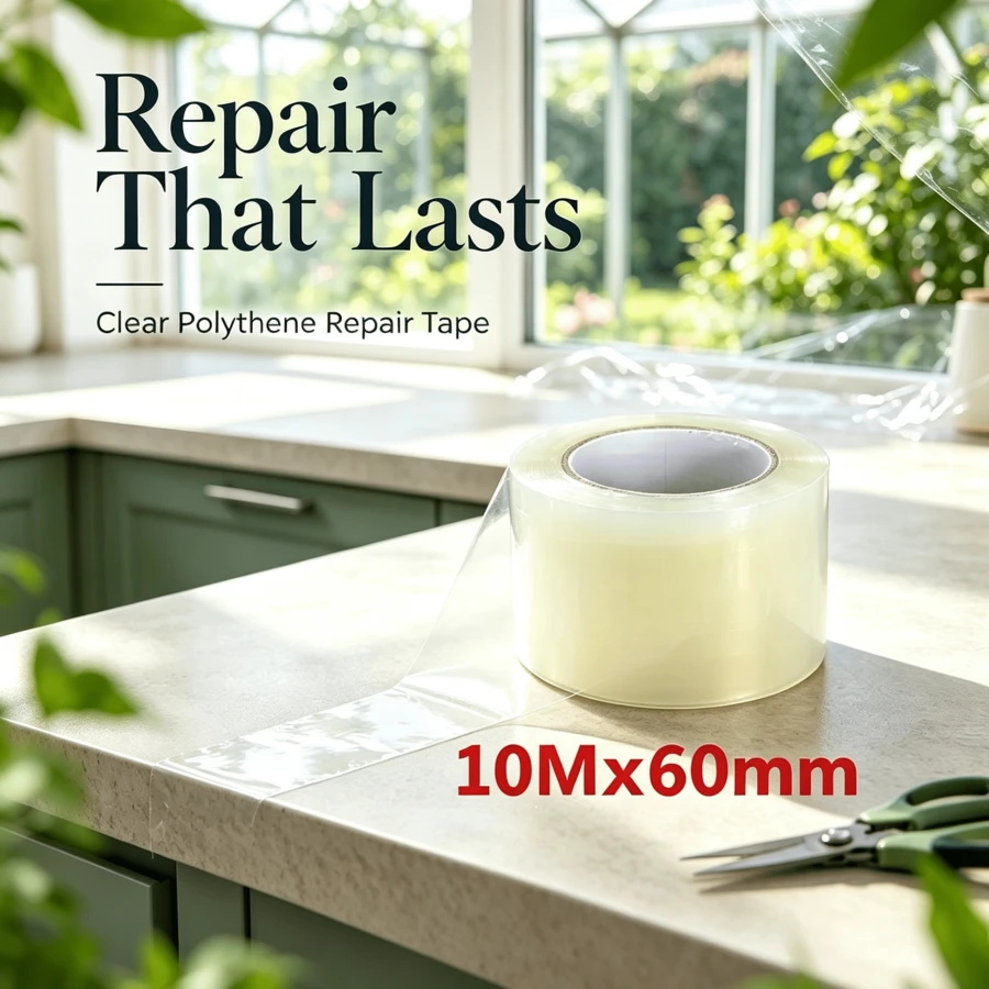 Clear Polythene Greenhouse Repair Tape, Extra‑Strong Adhesive Tape For Polytunnel Fixing - 6cm*10m - View 1