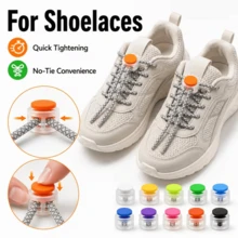 35/45/56/66/72/82Pcs Plastic Spring Buckle, Round Hole Cylinder Drawstring Stopper, Colorful Plastic Nylon Spring Buckle, No-Tie Shoelace Buckle Fastener, Shoelace Fixing Adjustment Buckle, Random Color - Multicolor - View 4