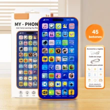 2pcs Kids Educational Toy Phone, Early Learning Play Phone With Music & Multi‑Function Buttons, Clear Sound, Drop‑Resistant & Easy To Clean - Yellow-orange 45 - View 9