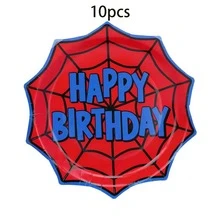 10pcs/20pcs/70pcs Spider Web Birthday Paper Tableware Set, Red & Blue Spider Web Design 7/9 Inch Paper Plates, 3.5 Inch Cups, 6.5 Inch Napkins, Hero Theme Birthday Party Supplies, Hero Theme Birthday Party Decoration Tableware Set - Multicolor - View 18