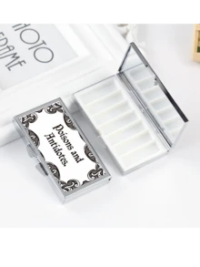 "Poisons And Antidotes" Printed Pill Box, Vintage European Style Pill Dispenser, Portable Pill Dispenser, Precise 1-2 Pill Dispenser, Convenient Medication Storage Box, Easy-To-Use Design, Plastic Material, Portable Travel Pill Box, Dispensing Box, Large Capacity Pill Box, Back To School Gift, Mother's Day Gift, Halloween Gift - Multicolor - View 14
