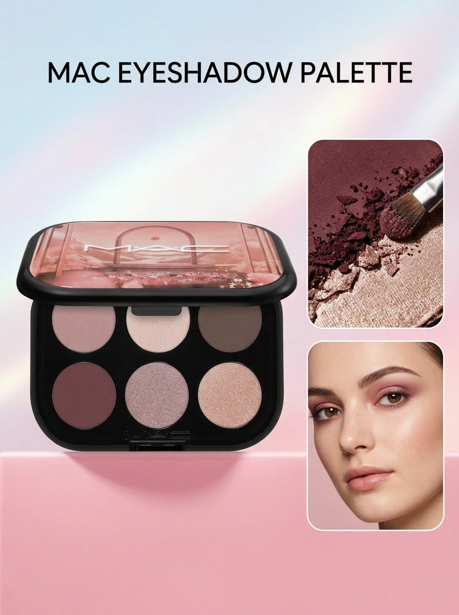 MAC Connect In Colour Eyeshadow Palette: Embedded In Burgundy 6.25 G – Eyeshadow Palette, Highly Pigmented, For Makeup Enthusiasts, Burgundy, Suitable For Daily Makeup Routine - Embedded In Burgundy - View 1