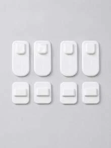 7/5/3/1 Pair Remote Control Wall Mount Bracket, Self-Adhesive Invisible Hook, No-Drill Strong Adhesive Wall Bracket, Suitable For TV/Air Conditioner Remote Control, Mini Plastic Hook Storage Box, Suitable For Home Bedroom Living Room, Easy Installation Removable Storage Hook - Multicolor - View 10