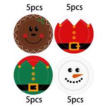 5pcs/20pcs/60pcs Christmas Party Paper Plates, 7-Inch,Featuring Red And Green Holiday Belt, Snowman, And Gingerbread Man Designs; Suitable For Christmas Parties And Winter Holiday Gatherings. - View 11