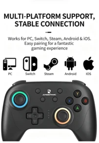 Kontroler Game ANBERNIC RG P01 dengan Joystick dan Trigger Efek Hall, Konektivitas Bluetooth, Nirkabel, dan Berkabel 2.4G, Kompatibel dengan Platform PC, Switch, dan Steam. - View 4
