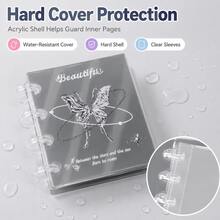 1pc Butterfly Acrylic Loose-Leaf Small Card Album, Korean Style Compact Waterproof Hard Shell, Suitable For Idol Fans To Store Celebrity Photocards And Polaroids - A5 - View 5