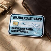 1pc/2pcs/3pcs/4pcs Wanderlust Card Globetrotter Iron-On Patch, Airplane Travel Credit Card Embroidered Applique For Travel Lovers - Multicolor - View 7