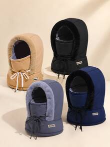 Winter 3-In-1 Windproof Hooded Balaclava Hat, Thick Thermal Lined Neck Warmer Cap, Suitable For Outdoor Walking, Commuting And Cold Weather - Snow Hat - View 3