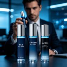 3-Piece Men's Roll-On Essential Oil Set, 10ml Portable Travel Size Fragrance Oil, Subtle And Fresh Scent, Suitable For Men's Daily Use - Multi Scents - View 1