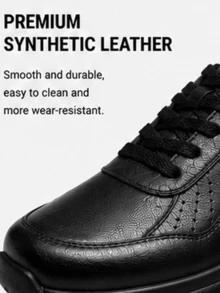 CAMEL CROWN Men's Casual Sneakers, Business Sport Shoes, Lightweight Comfortable Walking Shoes For Work, Travel, Commuting And Everyday Wear - Black - View 3