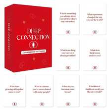 Deep Connection Couples Conversation Card Game, Meaningful Date Night Table Game, Perfect Christmas & Halloween Holiday Gift For Lovers, 55‑Question Relationship Deck For 2 Players, Enhance Or Couple Holiday Gathering - View 3