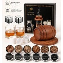 Multi-Flavored Wood Chip Beverage Diffuser Set, Retro-Style Cocktail Diffuser Set, Multi-Functional Smoke Injector Set, Creative Gift, Essential For Family Gatherings, Outdoor Barbecues And Camping, Practical Birthday Gift For Husbands, Fathers And Other Men. - A - View 6