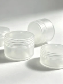 10pcs Solid Color PP Minimalist 10g Travel Dispenser Bottles, Portable Powder & Cream Containers, Empty Plastic Sample Jars, Round Cosmetic Jars For Cream, Lotion, Powder, Travel Storage, Leak-Proof Travel Containers - Clear - View 2