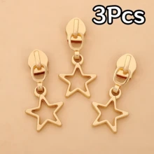 3/6 Silver Star Zipper Pulls, Suitable For Clothing, Coats, Shoes, Bags, Bedding, Pillowcases, Tents And Other Zipper Accessories - Multiple Styles - View 18
