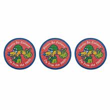1pc/2pcs/3pcs/4pcs Please Be Patient I'm From The 1900s Iron‑On Patch, Round Retro Cartoon Mouse Funny Embroidered Applique - Multicolor - View 8