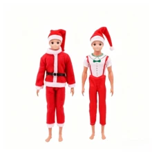 11.5 Inch Santa Claus Doll Clothes And Accessories Set, Doll Holiday Outfit, Christmas Children's Gift Happy - Multicolor - View 9