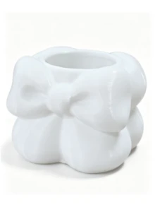 Mini Cream Bow Creative Fun Toothbrush Holder, Toothbrush Cup, Desktop Storage Rack, Can Hold Toothbrush, Toothpaste, Flower Pot, Vase, Vanity Decor, Bathroom Supplies. Warm Home Bathroom Decor Autumn Decor Back To School Season - Multicolor - View 7