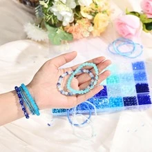 800pcs Random Mixed Color Beads/1set Seed Beads, Tube Beads, Crystal Beads Jewelry Making Kit, For Handmade DIY Bracelets, Necklaces, Keychains, Phone Charms, Arts And Crafts, Bag Charms, Storage Box Charms Making Handmade Set - A - View 3